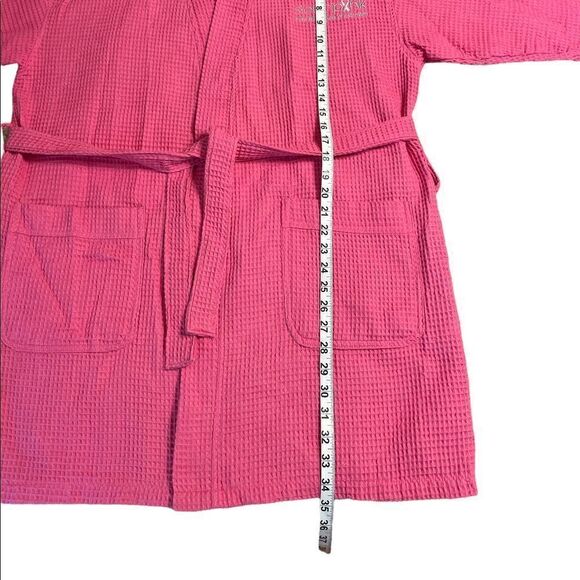 Pink Waffle cotton mix Bathrobe - Picture 7 of 11